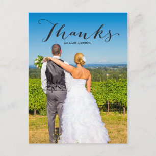 Gratitude Noire   Carte postale Merci Mariage phot