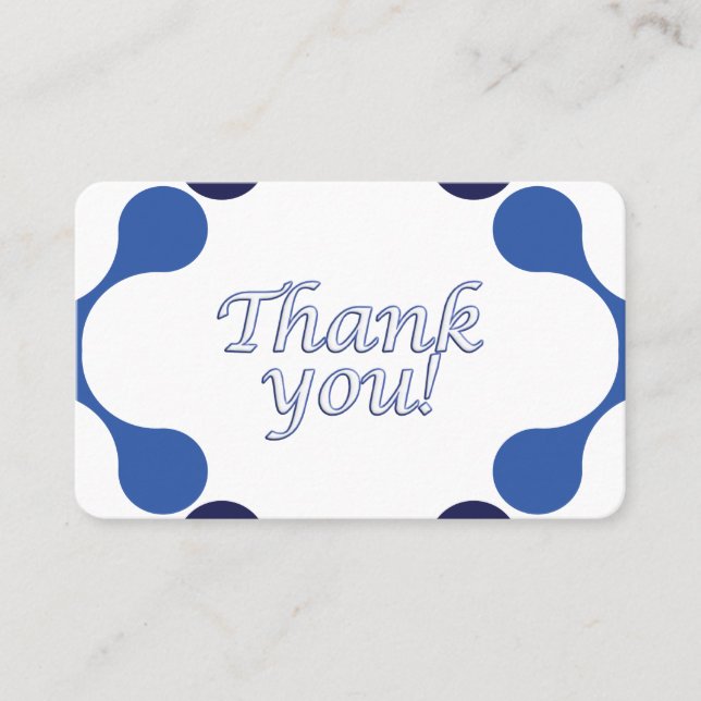 Gratitude Thank You Card - 3.54 x 2.165 Visitenkarte (Vorderseite)