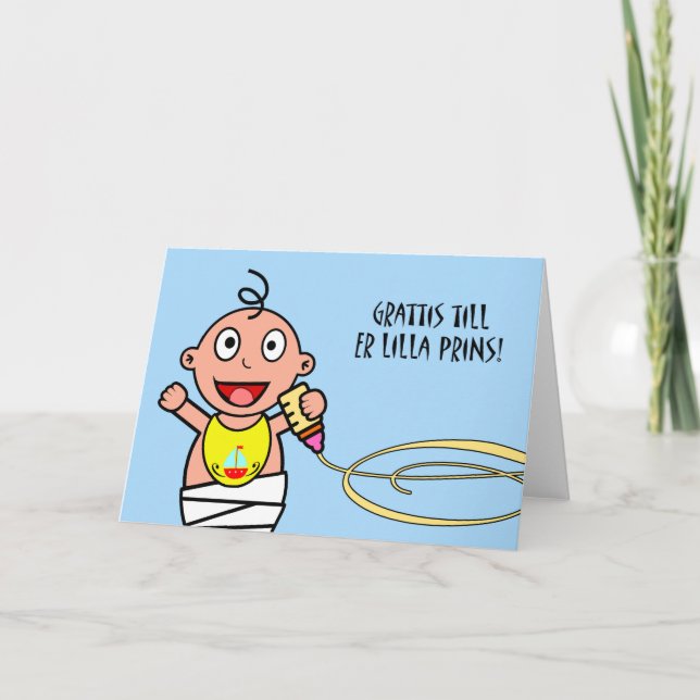 Grattis bebauen äh Lilla Prins, Glückwünsche, Karte (Vorderseite)