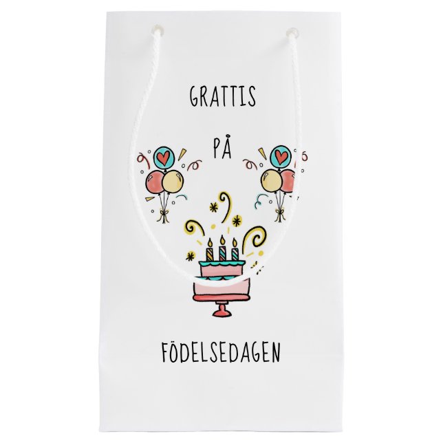 Grattis på födelsedagen | Happy Birthday Kleine Geschenktüte (Vorderseite)