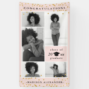 Gratulation 2019 Graduate Blush Foto Collage Banner
