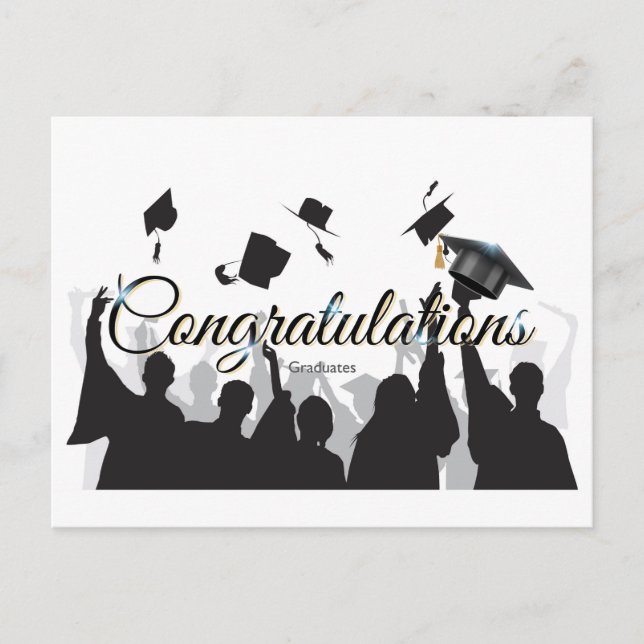 Gratulation Absolvent Postkarte (Vorderseite)