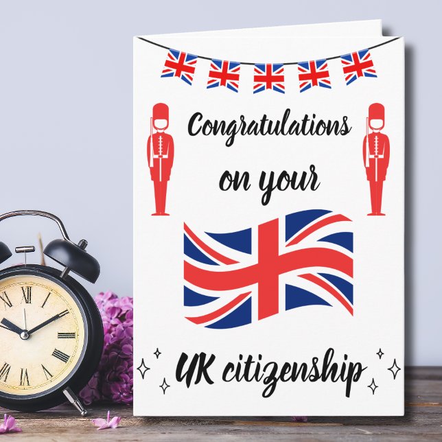 Gratulation an UK Citizenship English New Citizen Karte (Von Creator hochgeladen)