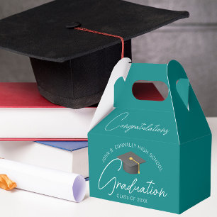 Gratulation Aquamarin 2025 Graduation Party Geschenkschachtel