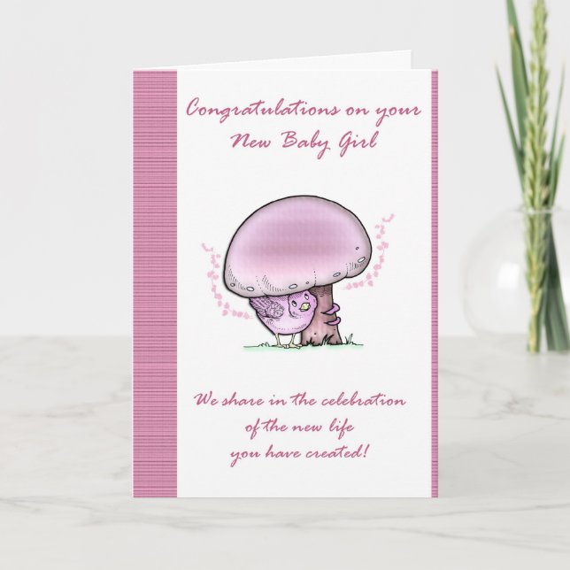 Gratulation Baby Girl Card, New Baby Karte (Vorderseite)
