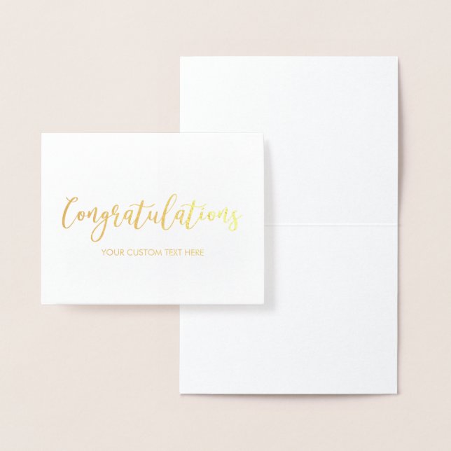 Gratulation Birthday Gold Foil Grußkarte Folienkarte (Anzeige)