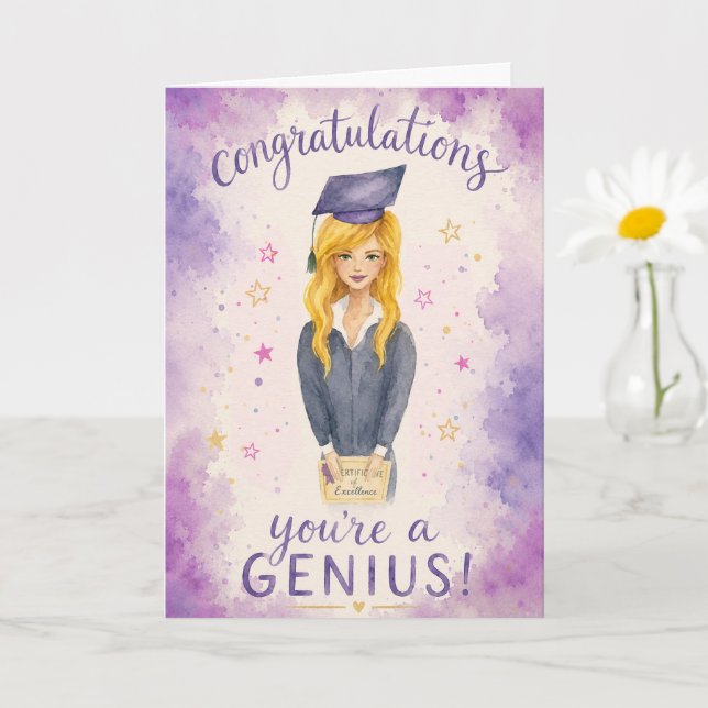 Gratulation Genie! Karte (Kleine Pflanze)