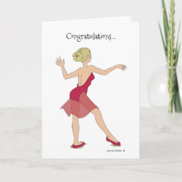 Gratulation Girl Dancing Card Karte