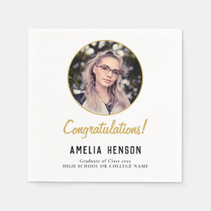 Gratulation Graduate Foto Graduation Party Serviette
