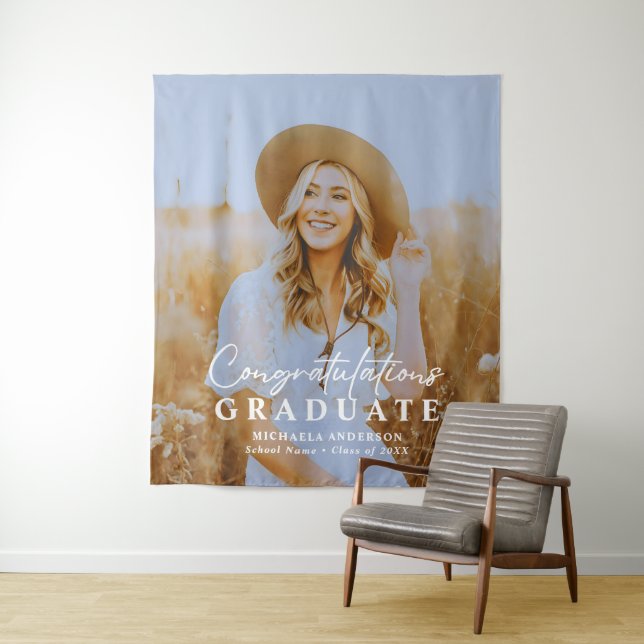 Gratulation Graduate Foto Graduation Party Wandteppich (Beispiel)