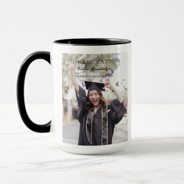 Gratulation Graduate Foto HIgh School Uni Tasse (Links)