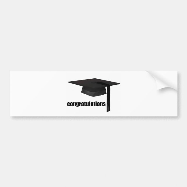 Gratulation Graduation Cap Autoaufkleber (Vorne)