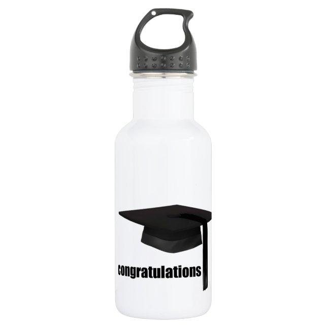 Gratulation Graduation Cap Edelstahlflasche (Vorderseite)