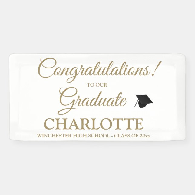 Gratulation Graduierung des Textes des benutzerdef Banner (Horizontal)