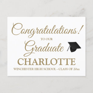 Gratulation Graduierung des Textes des benutzerdef Postkarte