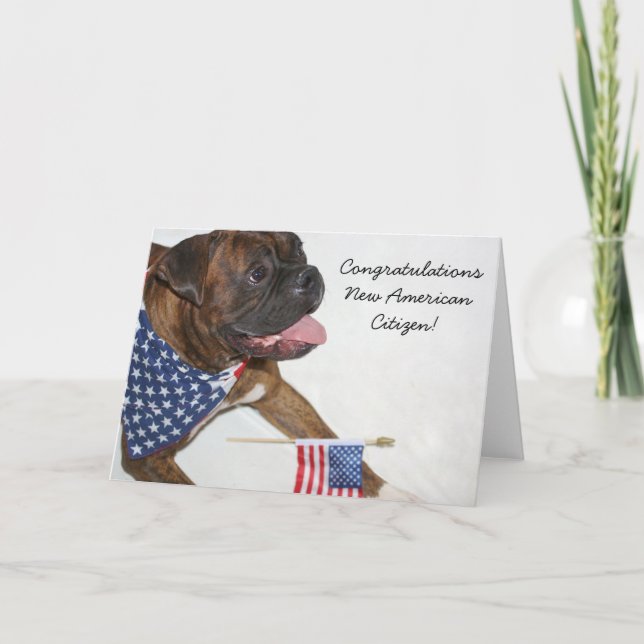 Gratulation New American Citizen Boxcard Karte (Vorderseite)