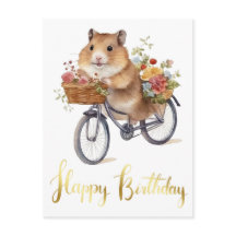 Gratulation Niedlich Hamster Blume Personalisiert