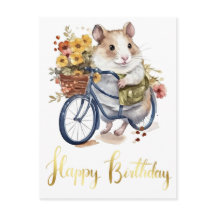 Gratulation Niedlich Hamster Blume Personalisiert
