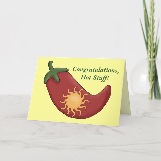 Gratulation Red Chili Pepper Card - Western Karte (Vorderseite)