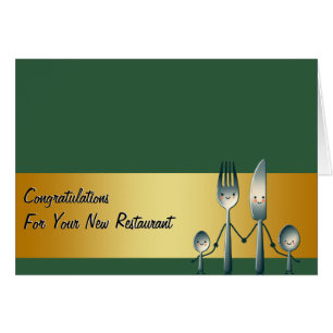 Gratulation Restaurant Neue Visitenkarte