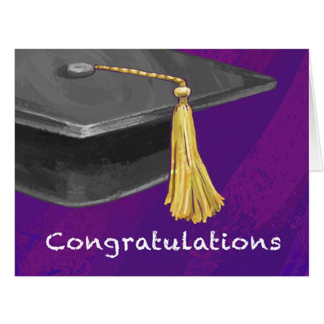 Gratulation Schwarz und Lila (Vorderseite (Horizontal))