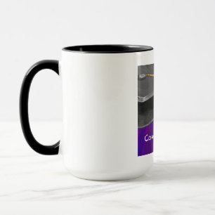 Gratulation Schwarz und Lila Tasse