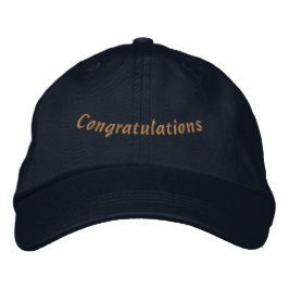 Gratulation Wünsche Gedruckt Navy Augenfällig Bestickte Baseballkappe