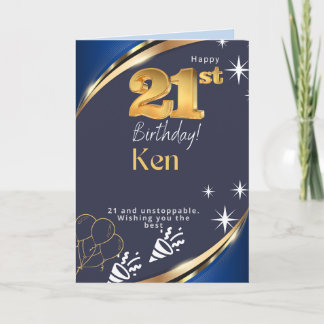 Gratulation zum 21. Geburtstag Karte
