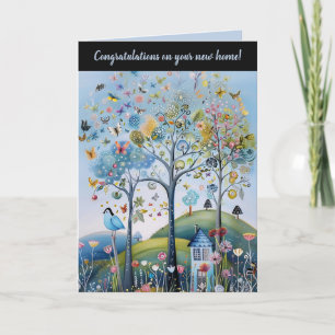 Gratulation zum neuen Zuhause zum Bearbeiten Karte