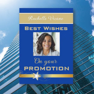 Gratulation zur Beförderung Fotokarte Karte