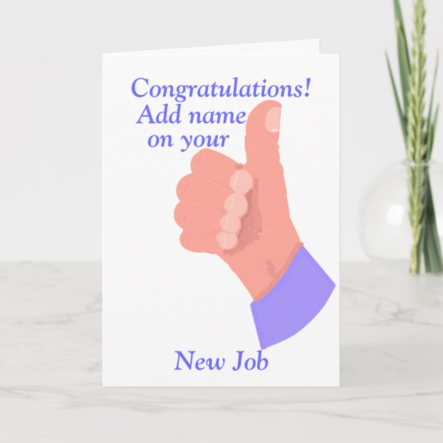Gratulation zur New Job Customizing Card Karte (Vorderseite)