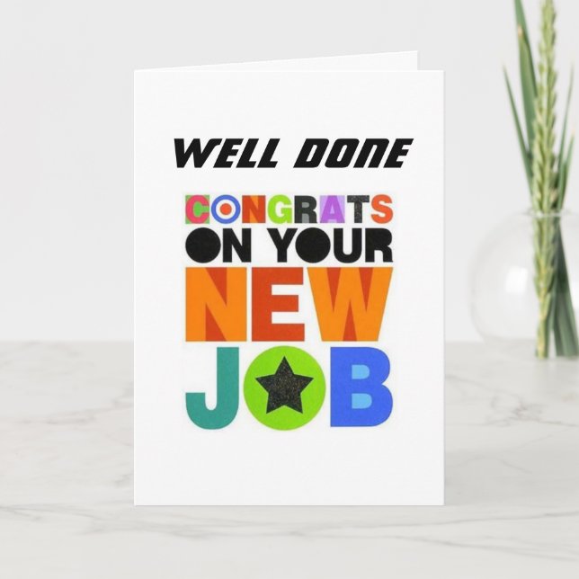 *GRATULATIONEN AUF IHRER NEUEN JOB*-KARTE KARTE (Vorderseite)