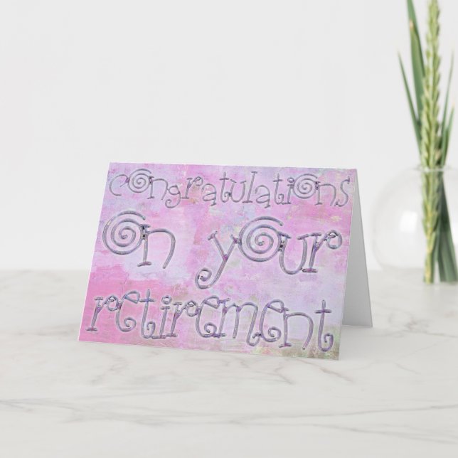 Gratulationen Bezahlung Typografie Watercolor Karte (Vorderseite)