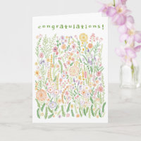 GRATULATIONEN Blume Felder Wiese Floral