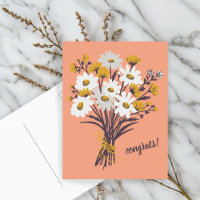 GRATULATIONEN Daisy Bouquet Floral Niedliche Custo