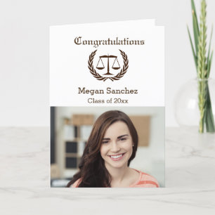 Gratulationen Law School Graduate with scales Karte