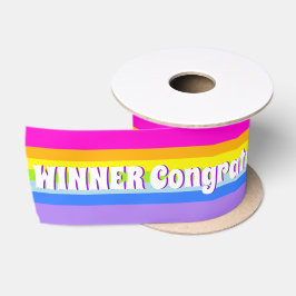 Gratulationen oder Sondertexte für Regenbogen Satinband