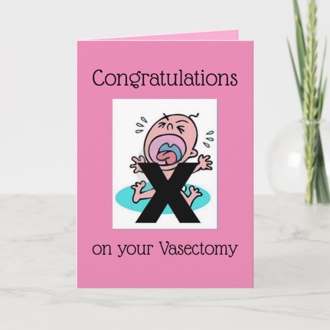 Gratulationen on your Vasectomy - Funny Karte (Vorderseite)