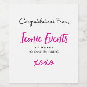 Gratulationen Siegel mit Ihrem Logo Weinetikett