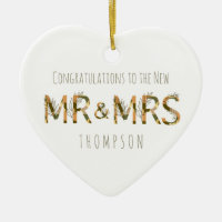 Gratulationen to New Mr and Mrs Name Foliage