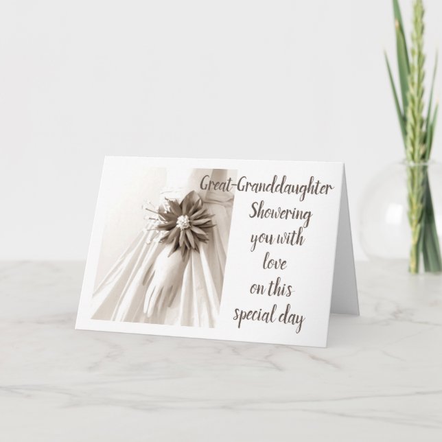 GRATULATIONEN ZU "GREAT-GRANDDAUGHTERS DUSCHE" EINLADUNG (Vorderseite)