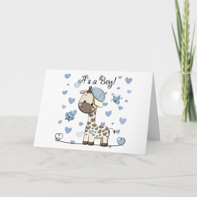 GRATULATIONEN ZU IHREM "BABY BOY" KARTE (Vorderseite)
