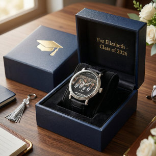Gratulations Abschluss Name Erinnerungsuhr Armbanduhr