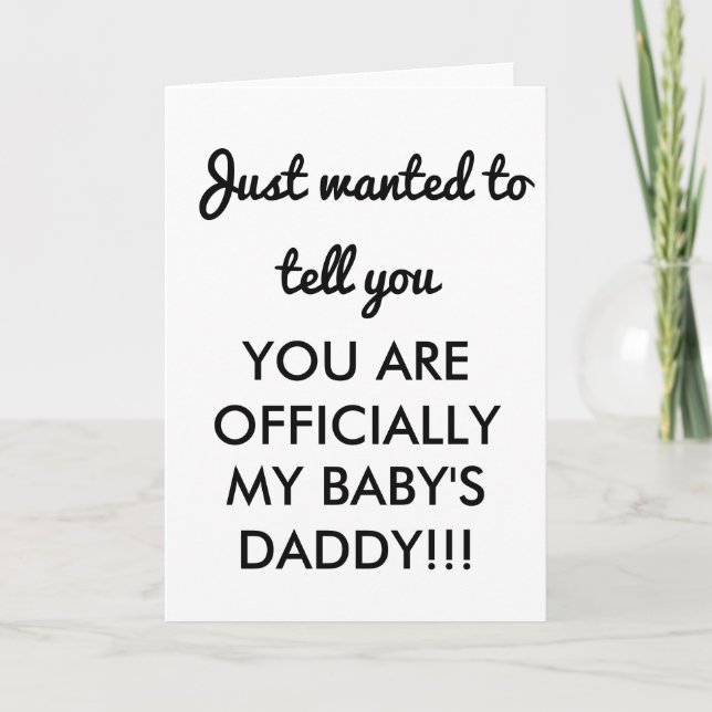 GRATULATIONS CARD BABY DADDY NEUE DAD CARD KARTE (Vorderseite)