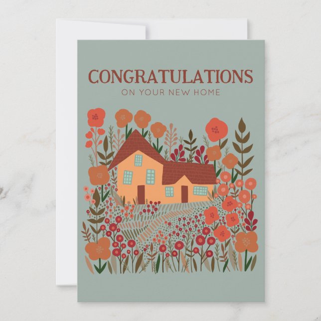 GRATULATIONS New Zuhause Housewarming Farmhouse Karte (Vorderseite)