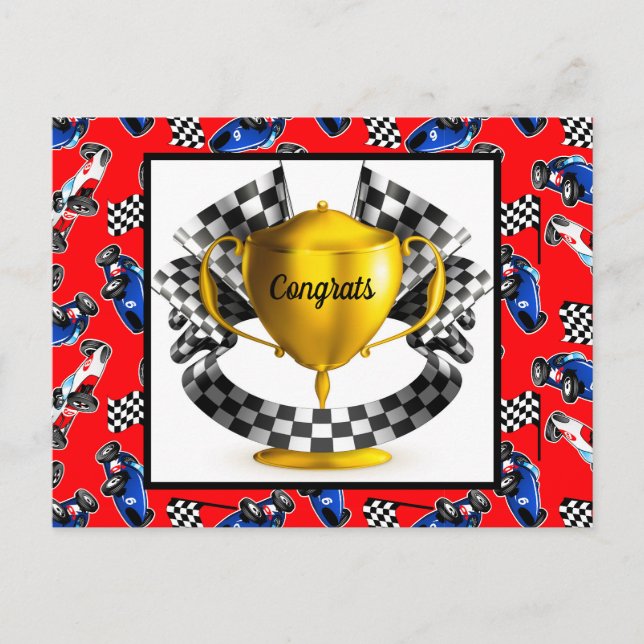 Gratulations-Postkarte Postkarte (Vorderseite)