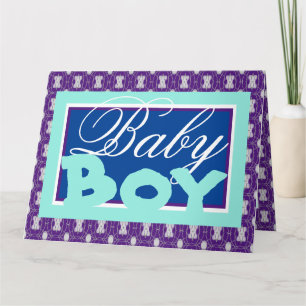 Gratulationskarte aus Papier für Babyjungen Karte