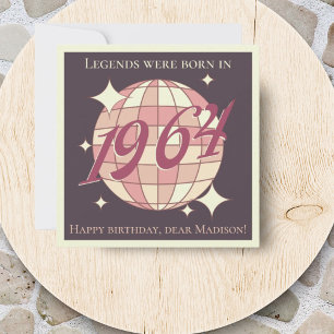 Gratulationskarte Vintage 1964 60. Geburtstag 