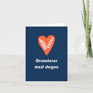 Gratulerer med dagen, norwegisches Glück Geburtsta Karte