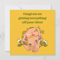 Gratuliere, dass du endlich alles losgeworden bist